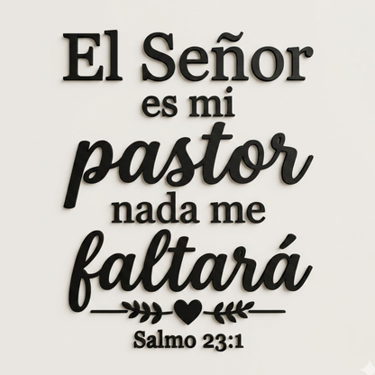 Frase de Fe en MDF – Salmo 23:1 Decoración