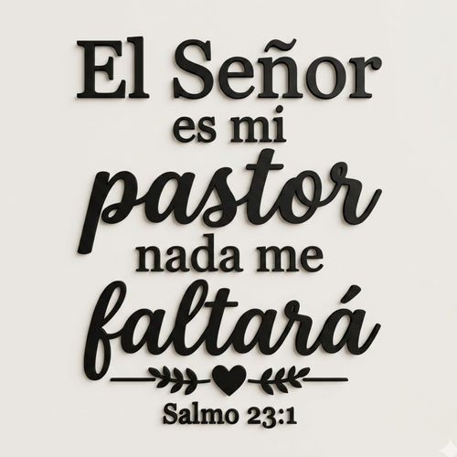 Frase de Fe en MDF – Salmo 23:1 Decoración