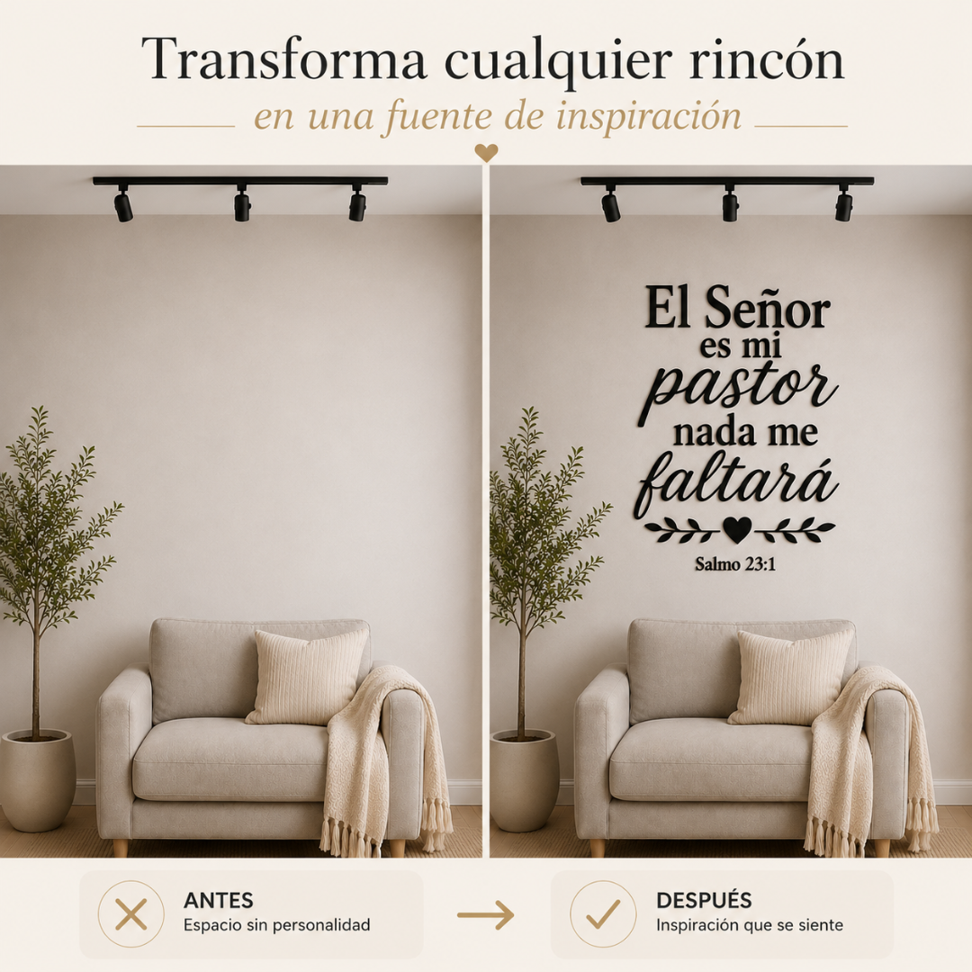Frase de Fe en MDF – Salmo 23:1 Decoración