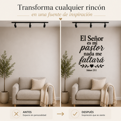 Frase de Fe en MDF – Salmo 23:1 Decoración