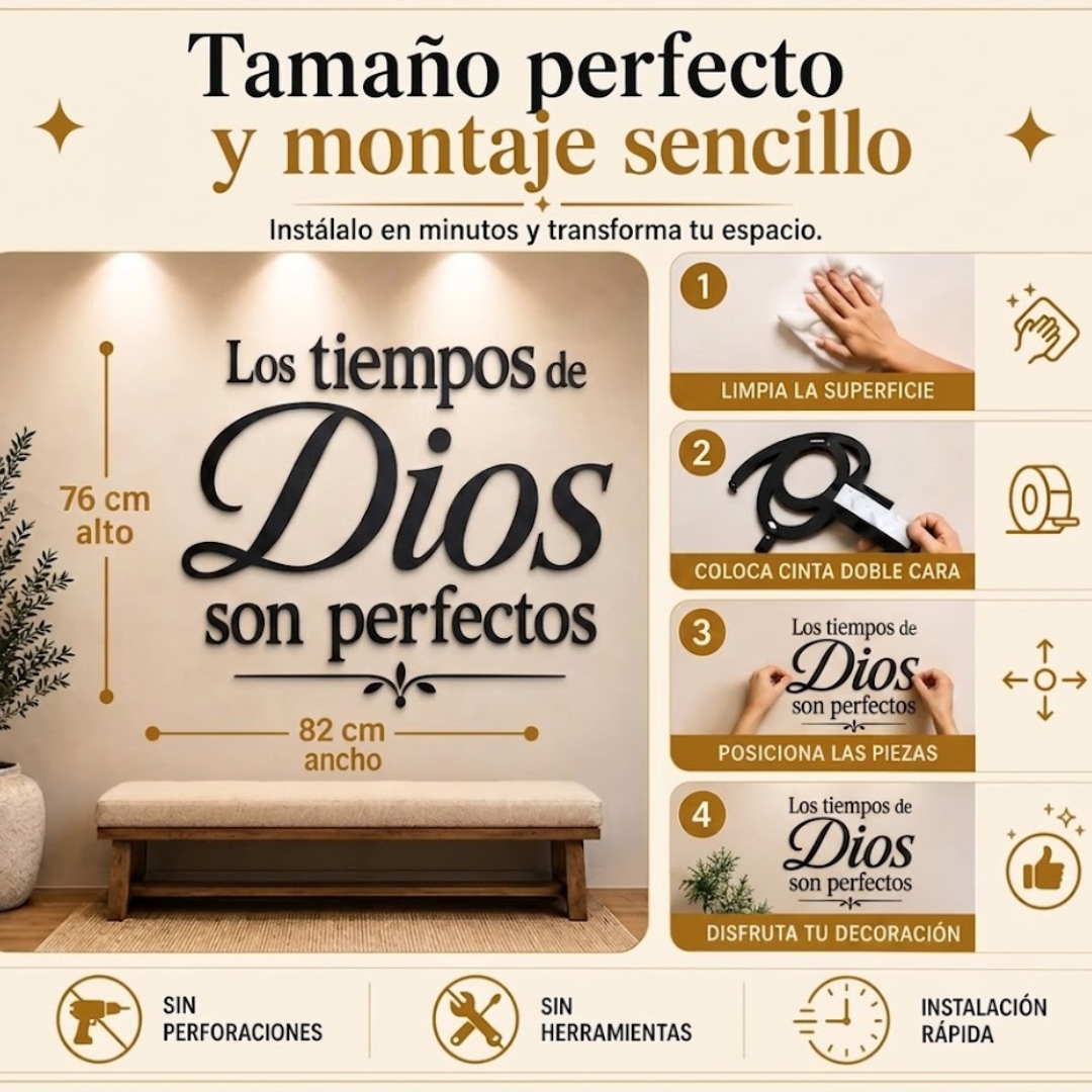Tiempos de Dios | Decoración MDF