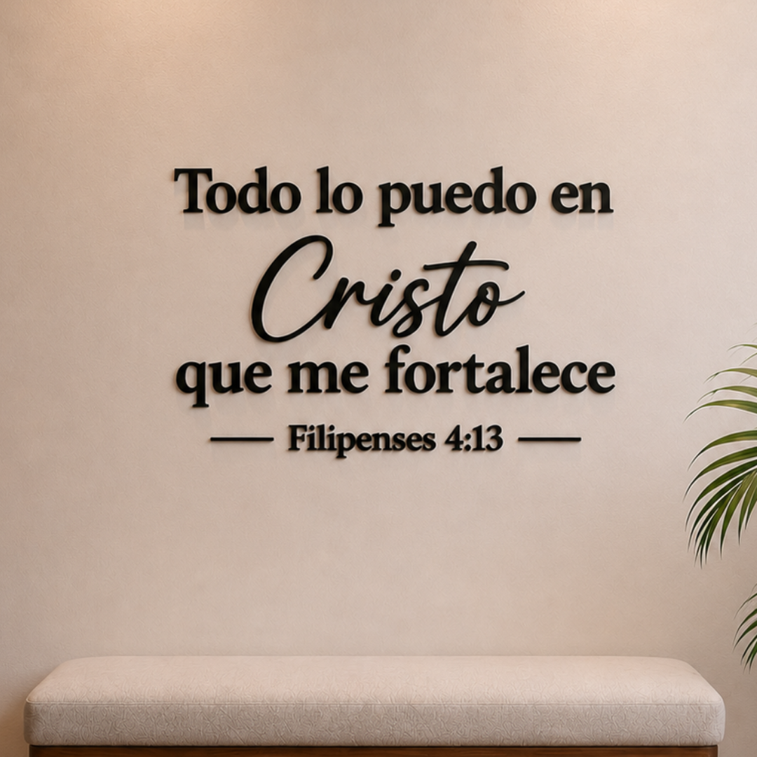 Tabla de tamaños disponibles para la placa Filipenses 4:13