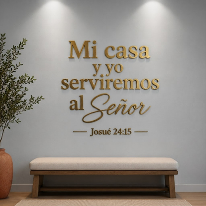 Josué 24:15 | Decoración MDF Dorado