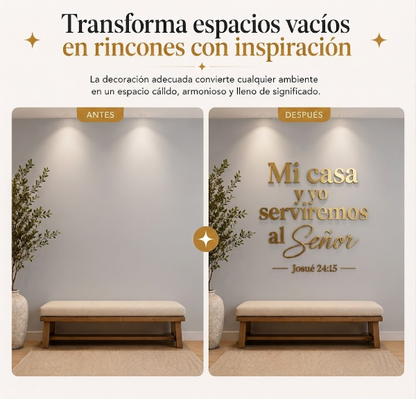 Josué 24:15 | Decoración MDF Dorado