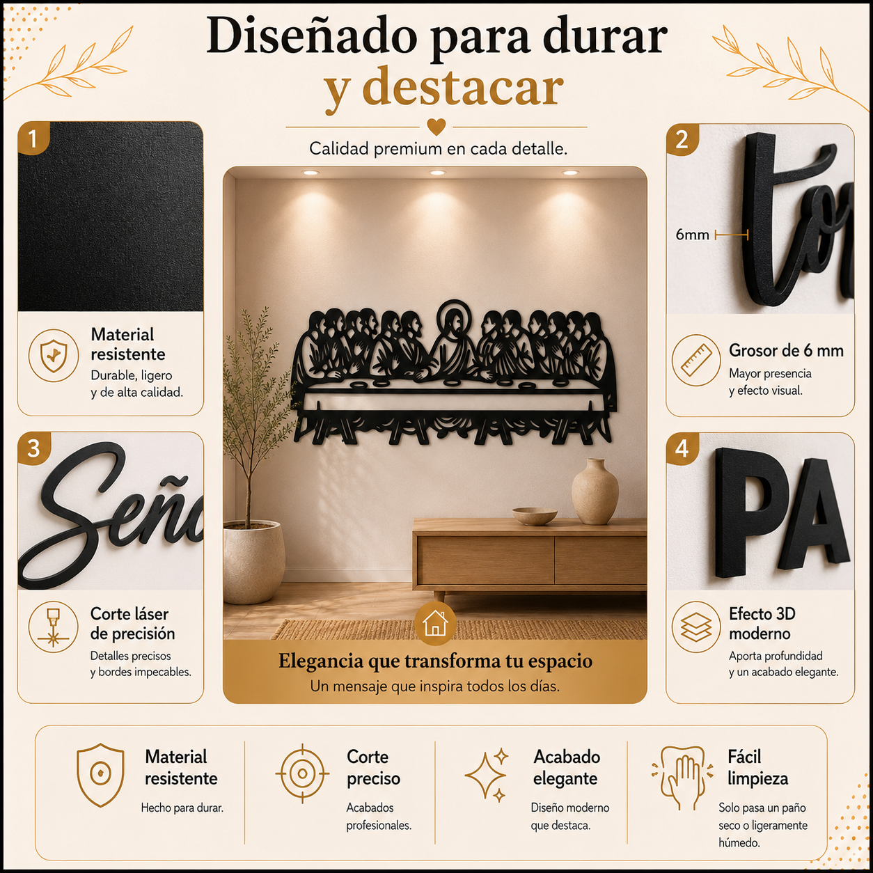 La Última Cena |Decoración de MDF