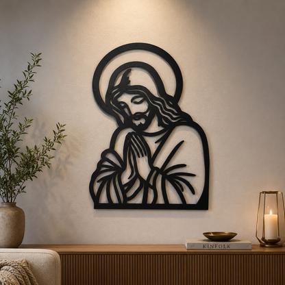 Jesús orando |Decoración de MDF