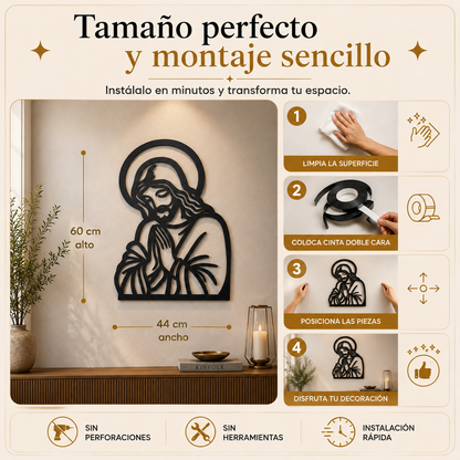 Jesús orando |Decoración de MDF