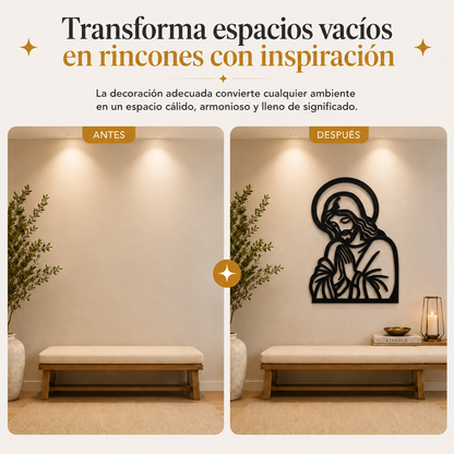 Jesús orando |Decoración de MDF