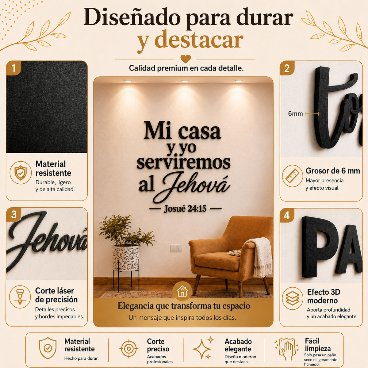 Jehová 24:15 | Decoración MDF