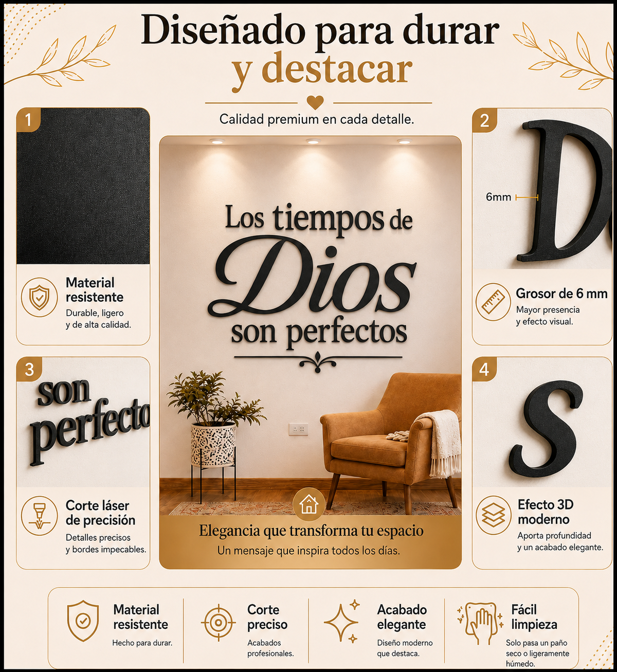 Tiempos de Dios | Decoración MDF