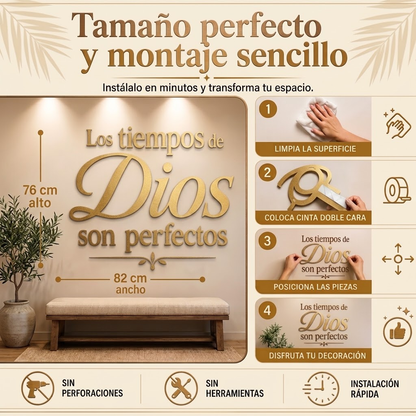 Tiempos de Dios | Decoración MDD dorado