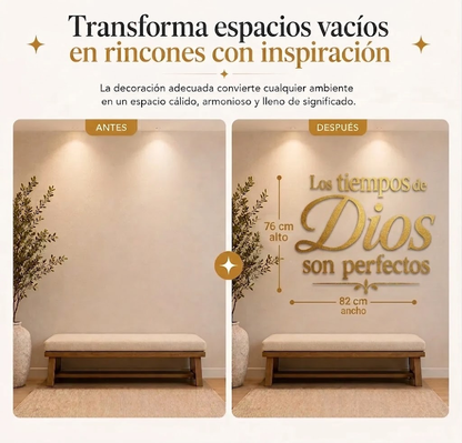 Tiempos de Dios | Decoración MDD dorado