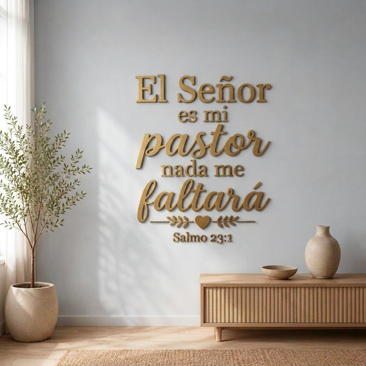 Salmo 23:1 | Decoración MDF Dorado