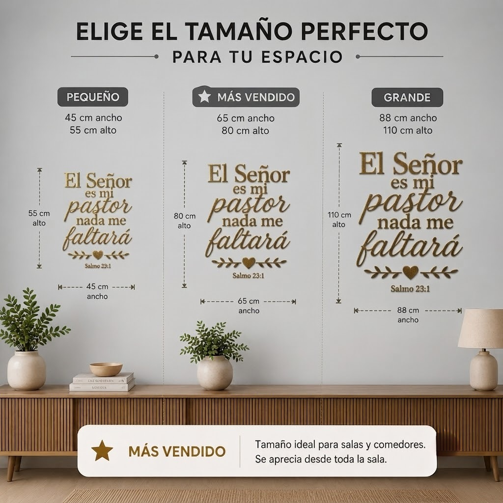Salmo 23:1 | Decoración MDF Dorado