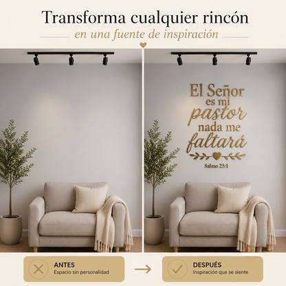 Salmo 23:1 | Decoración MDF Dorado